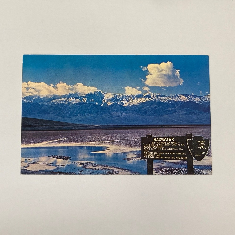 Vintage Badwater Death Valley Postcard California National Monument FS 706 Fouse